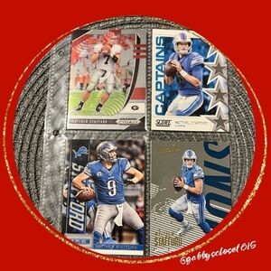 💋 Matthew Stafford, NFL Football Trading Cards, Mixed Lot of 4